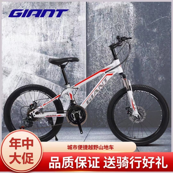 捷安特儿童自行车山地车单车20寸20寸双碟...