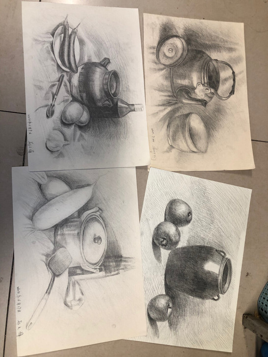 素描画成品 速写静物人物几何