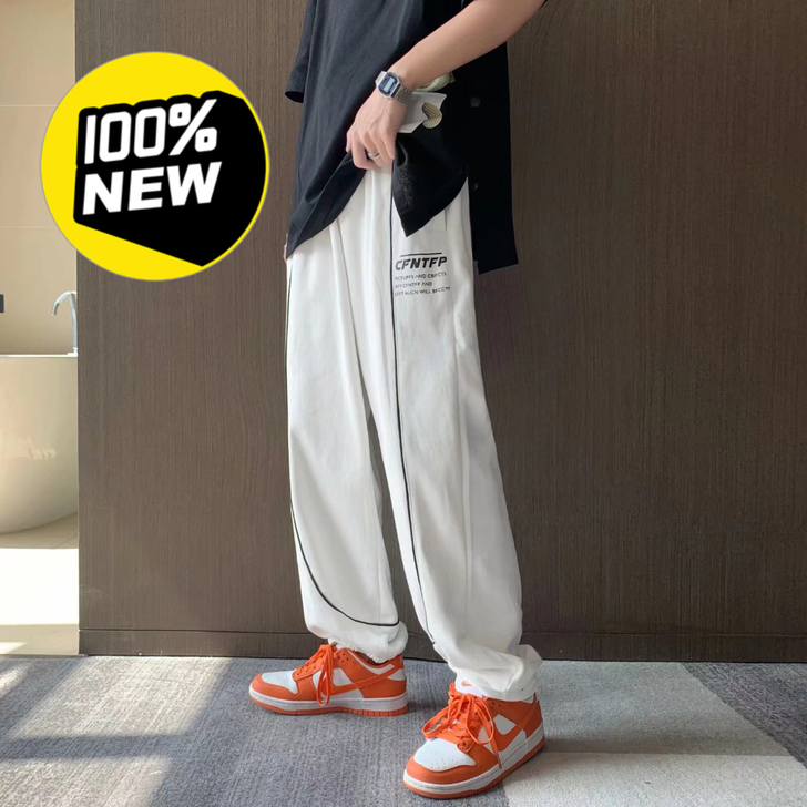 春季休闲裤男宽松痞帅运动裤高街港风拖地长裤...