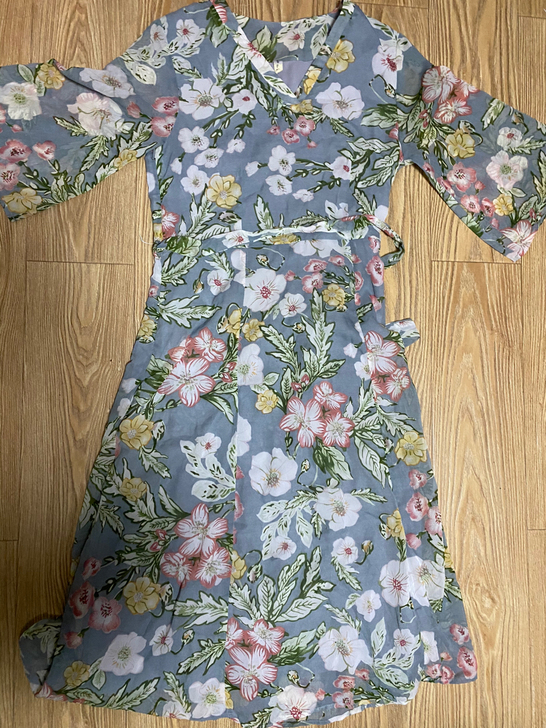 梅子熟了连衣裙日式雪纺连衣裙,尺码S,包邮