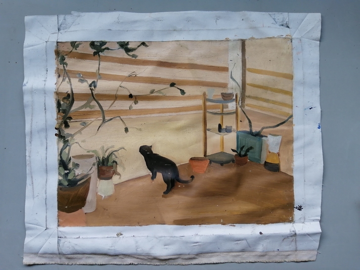 布面油画,美院学生作品。