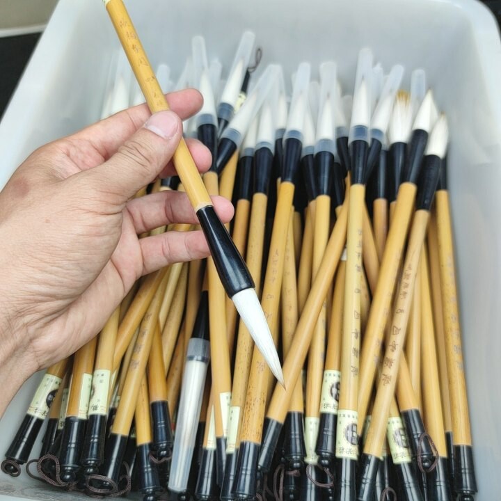 亏本清仓处理 瑕疵杆写颜体好用 狼羊兼毫毛...