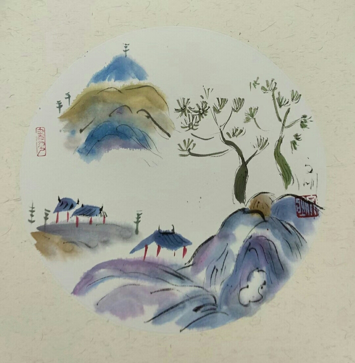 裝饰画~山水美～优雅~