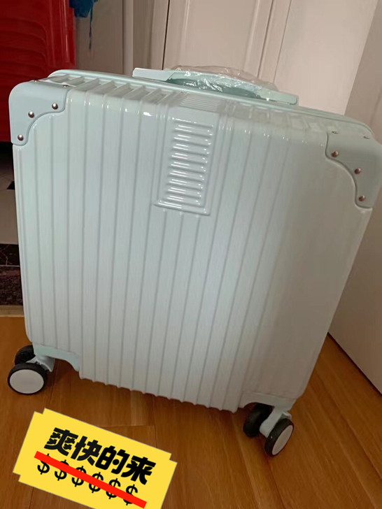 全新行李箱20寸登机箱薄荷绿，给女儿买的，...