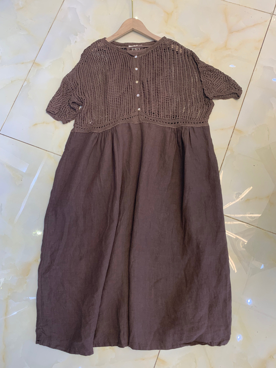 棉麻连衣裙，内搭全棉吊带，外面丝麻品质，特...