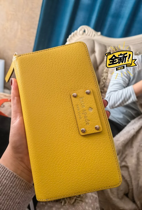 kate spade大卡位钱包 手拿包 长...