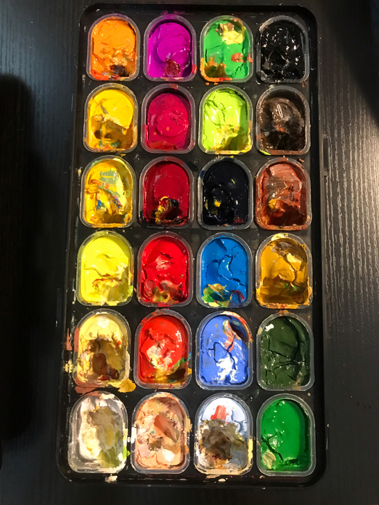正品青竹24色水粉颜料