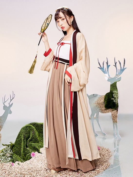 【十三余 小豆蔻儿】[鸣沙]双层长褙子宋抹...