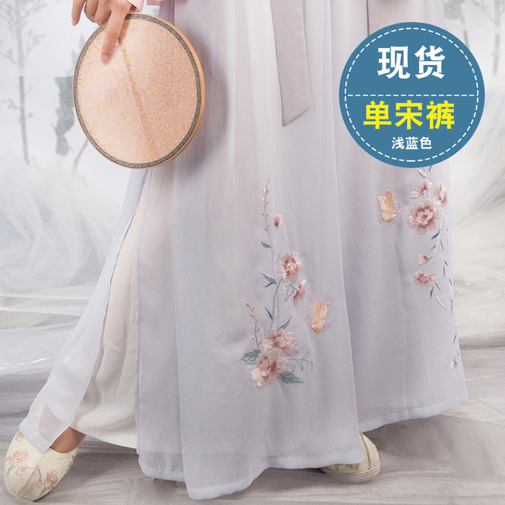 重回汉唐汉服夏装女暮雨日常非古装中国风刺绣...
