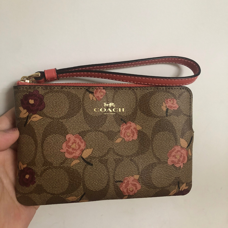 Coach/蔻驰手拿包女包零钱包卡包拉链手...