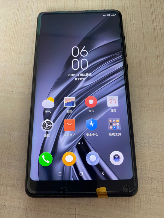 小米mix2  黑色6+128 全网通4g， 双卡双待 轻微