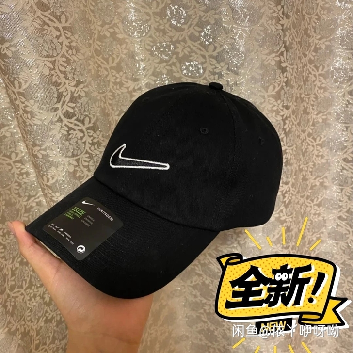 nike帽子镂空刺绣大勾小勾明线糖果色棒球...