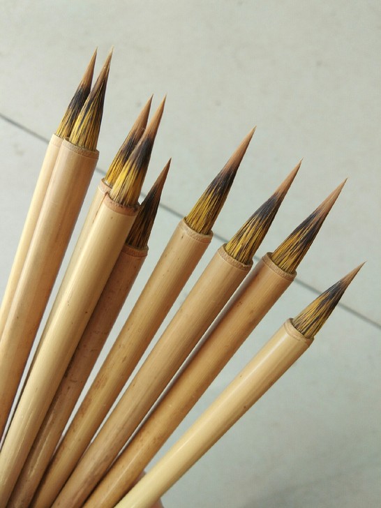 鼠须毛笔石獾毫兼毫定制一品石獾大小成人专业...