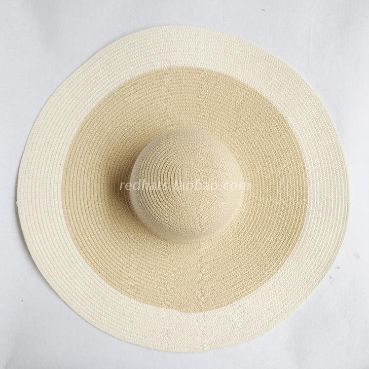 优雅沙滩太阳帽，精美草帽，M码（适合头围5...