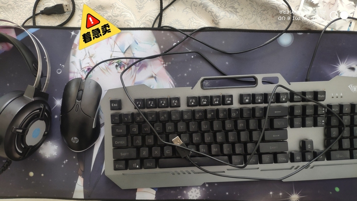 惠普耳机和惠普鼠标 狼蛛键盘(半机械) 去...