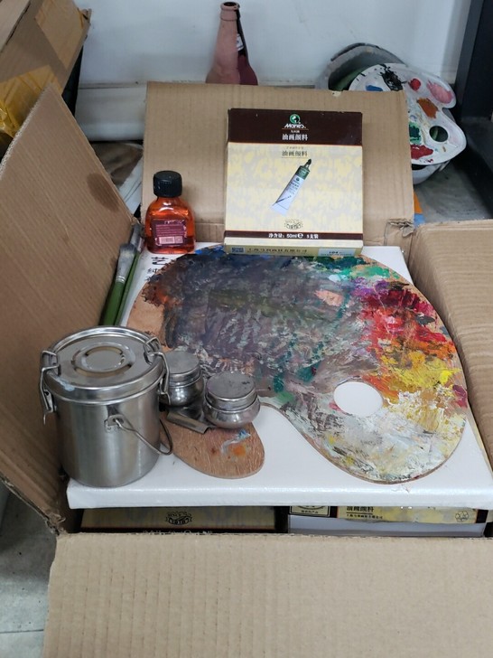 油画颜料，包邮，24色钛白用的有点多，调色...