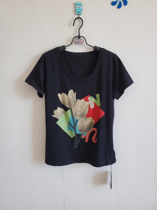 全新有吊牌复古休闲宽松显瘦打底短袖圆领T恤...