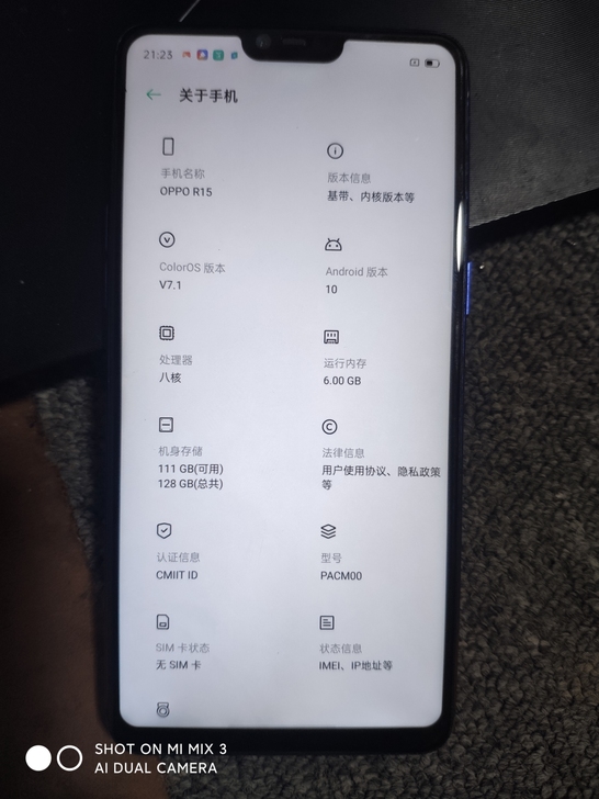 Oppo手机。r15/6+128g全网通,...