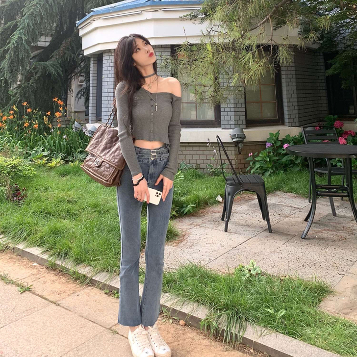 JMSHOP 本命天菜 显瘦设计感修身裤子...