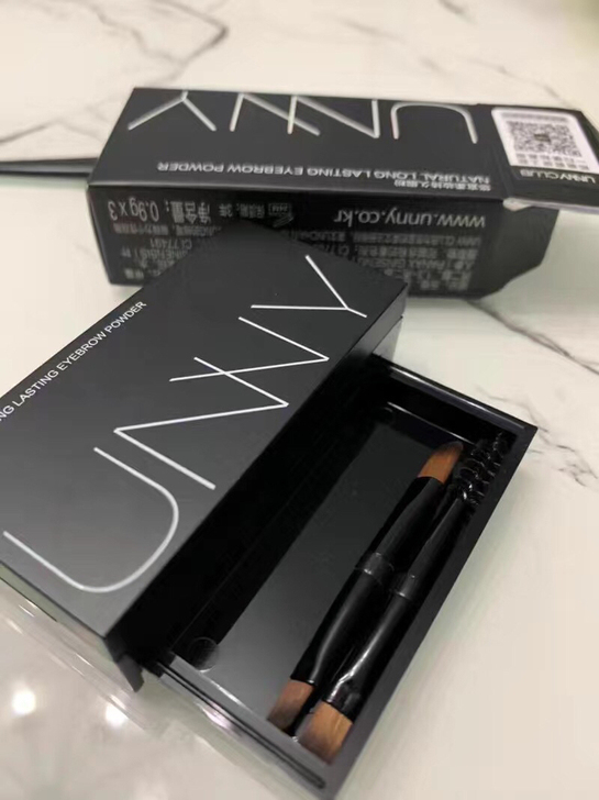 UNNY悠宜染眉眉粉持久三色眉粉眼影修容三...