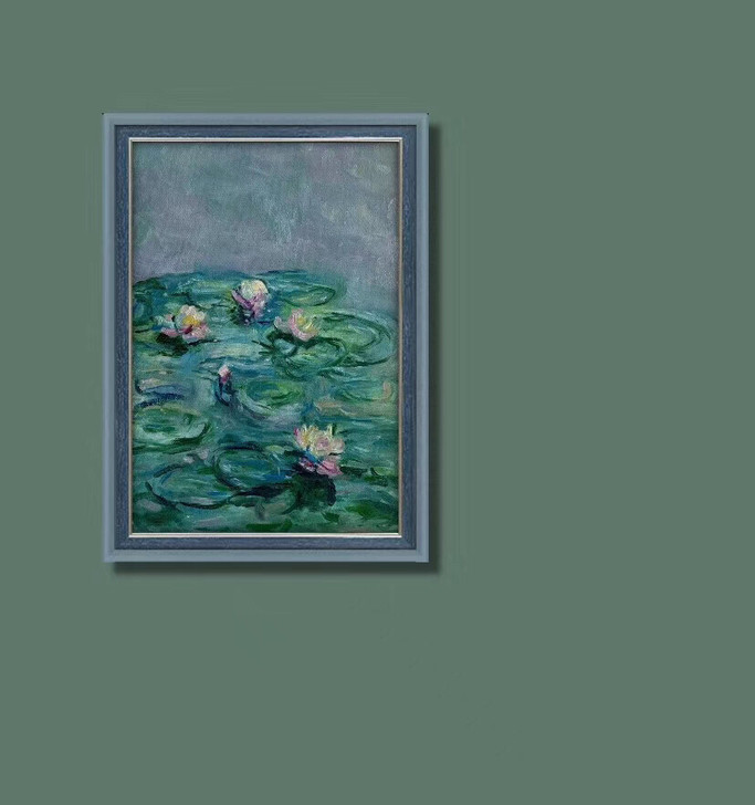 油画作品五幅莫奈荷塘