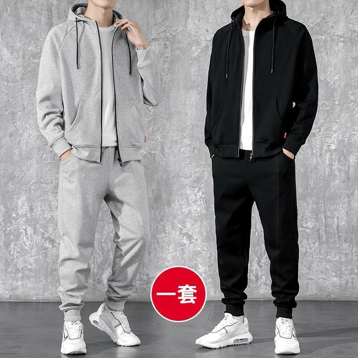 【清仓处理】卫衣套装男2021春秋一套搭配...