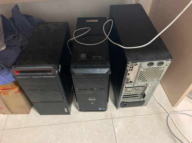 三台台式机电脑 戴尔联想 还有一台组装机 ...
