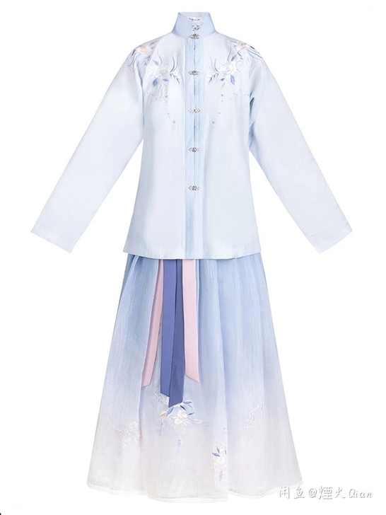 重回汉唐风回雪汉服女正品原创日常上班穿立领...