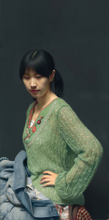 冷军 .系列作品 小姜 微喷油画 材质:...