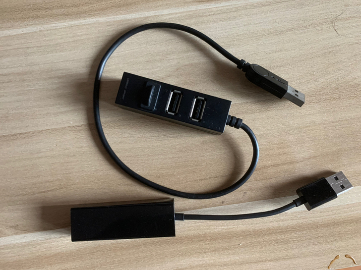 小米usb转百兆网口.芮森usb拓展4接口...