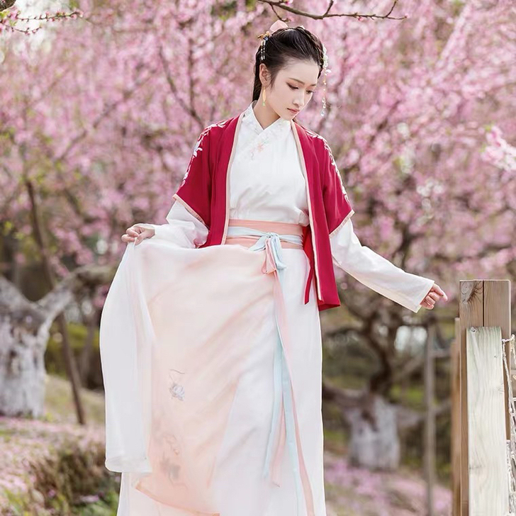 【全新】重回汉唐 千枝 半臂裙子两件套 不...