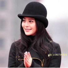 100%羊毛礼帽范冰冰同款英伦时尚圆帽