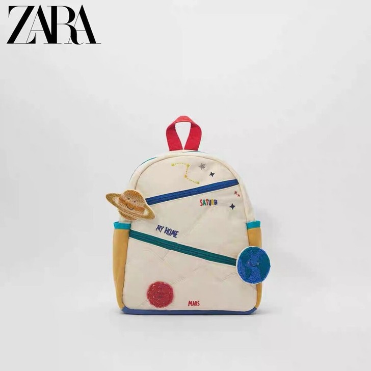 ZARA KID童包幼儿园书包可爱星球双肩...