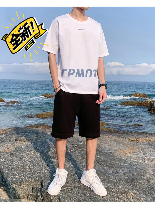 （新品秒杀19.8两件套）男士套装男202...