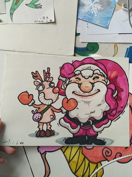 马克笔作品  课堂范画  十张包邮  低于...