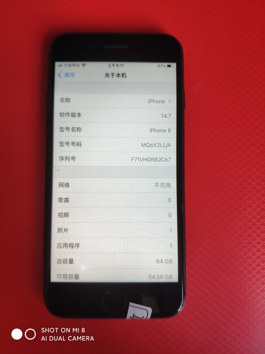iPhone8,64G,指纹灵敏,摄像清晰...