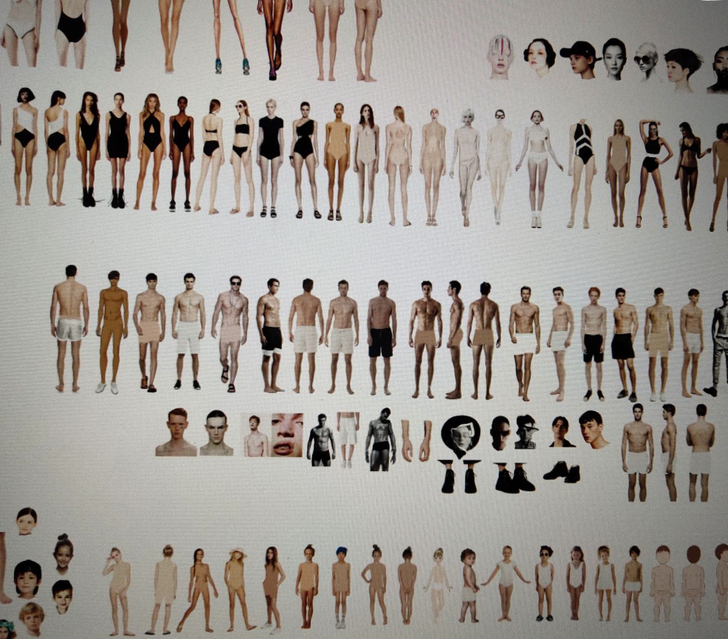 服装设计男女童人体模特  高清psd格式