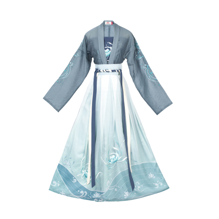 汉尚华莲昙花现日常传统汉服女装正品原创刺绣...