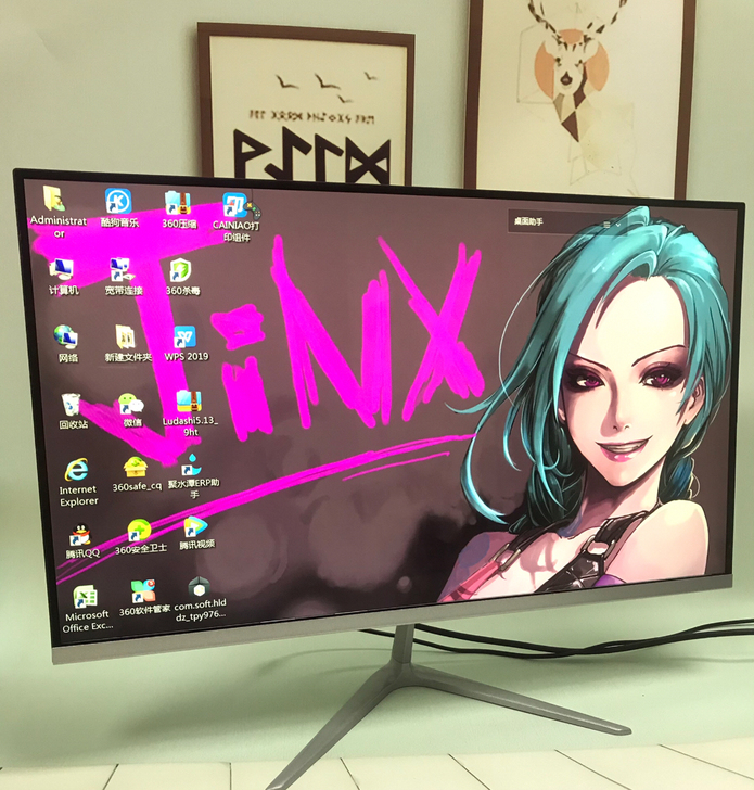 全新24寸曲面无边框75HZ1080p高清...