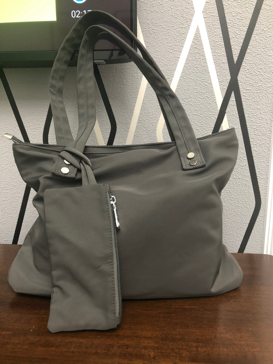 【微瑕】单肩女包大容量女包尼龙单肩包灰色女...