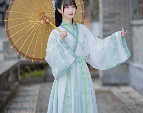 青若原创正品古装三件套晋制齐腰交领襦裙成年...