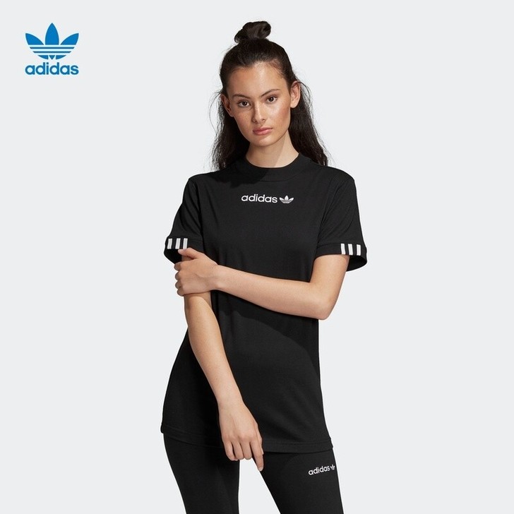 阿迪达斯addidas三叶草短袖T恤女DU...