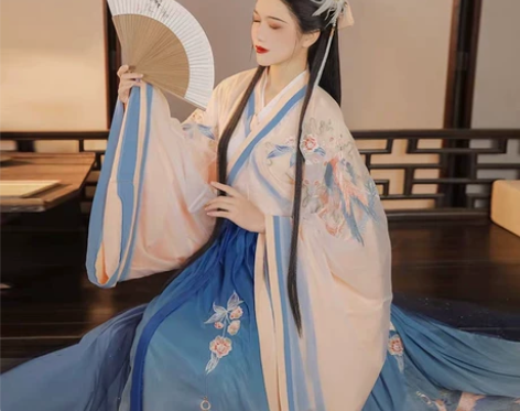 凤栖汉服女中国风齐腰大袖交领襦裙魏晋风超仙...
