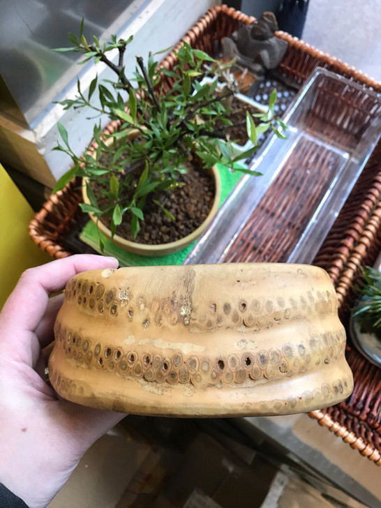 纯竹烟灰缸，老料竹子带节料制作，个人闲置。...