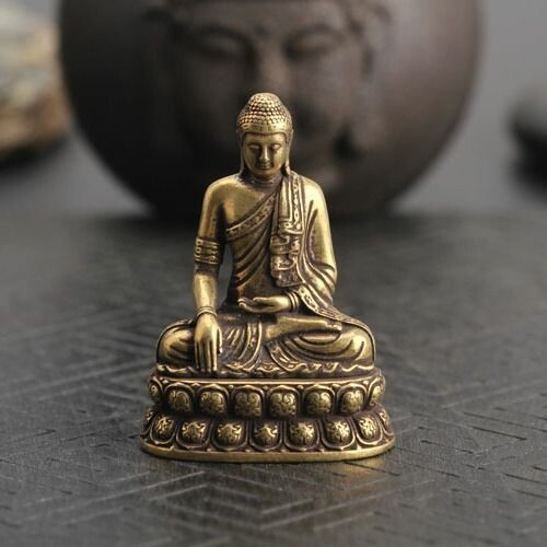 古玩古董铜佛复古黄铜寸佛佛像随身佛释迦牟尼...