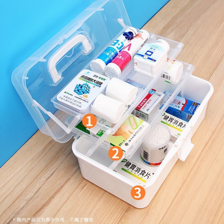 美术工具箱多功能画箱小学生画画用三层折叠绘...