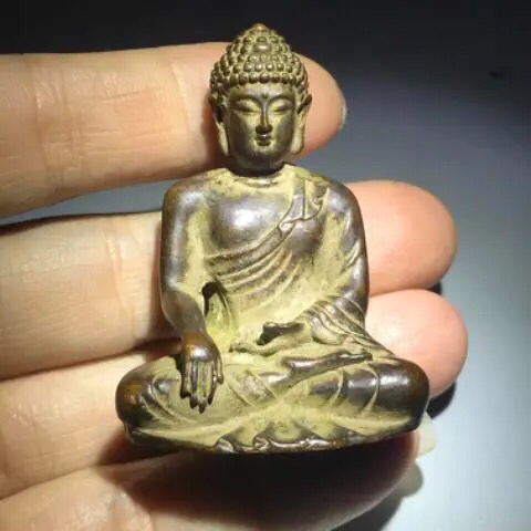 (急售,赔钱出)乡下收来的老物件纯铜释迦牟...