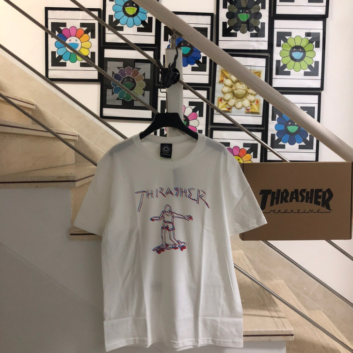 Thrasher3D小人火焰短袖