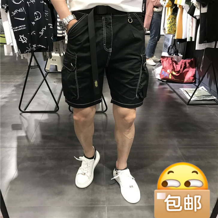 美式工装短裤男潮牌宽松休闲百搭潮流2021...