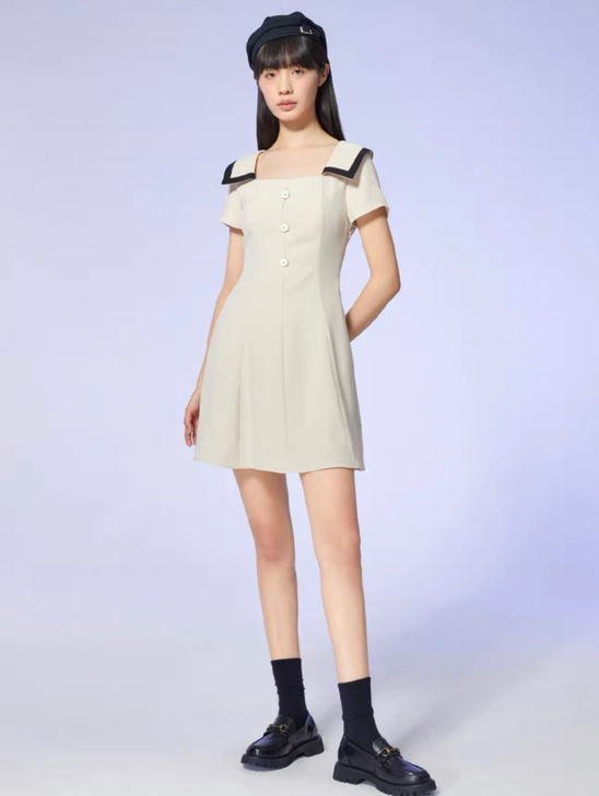 EICHITOO爱居兔 夏季女装裙子学院风...